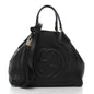Pebbled Calfskin Small Soho Shoulder Bag Black