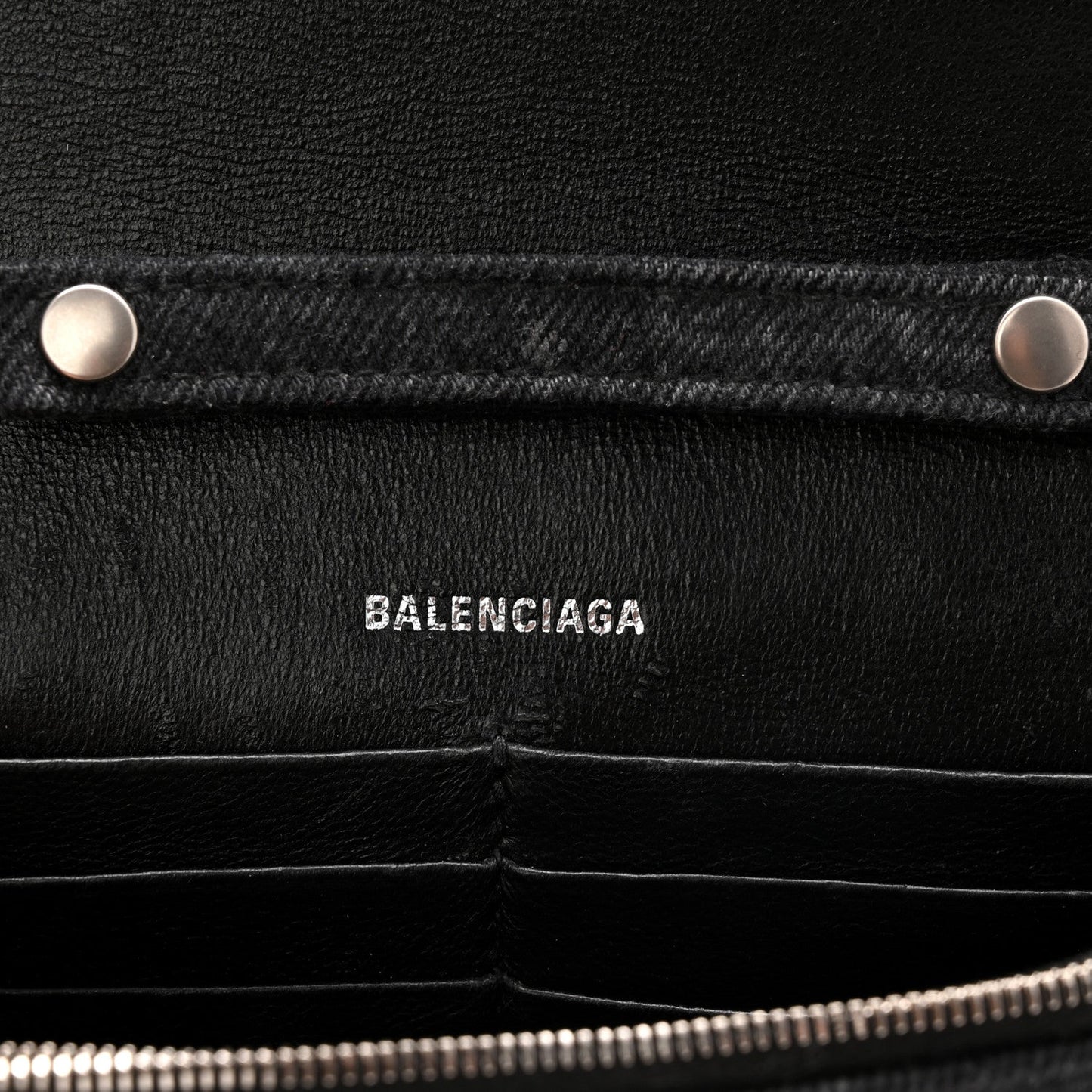 Denim BB Monogram Hourglass Chain Bag Black
