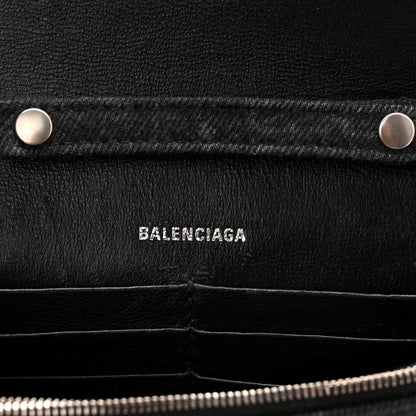 Denim BB Monogram Hourglass Chain Bag Black