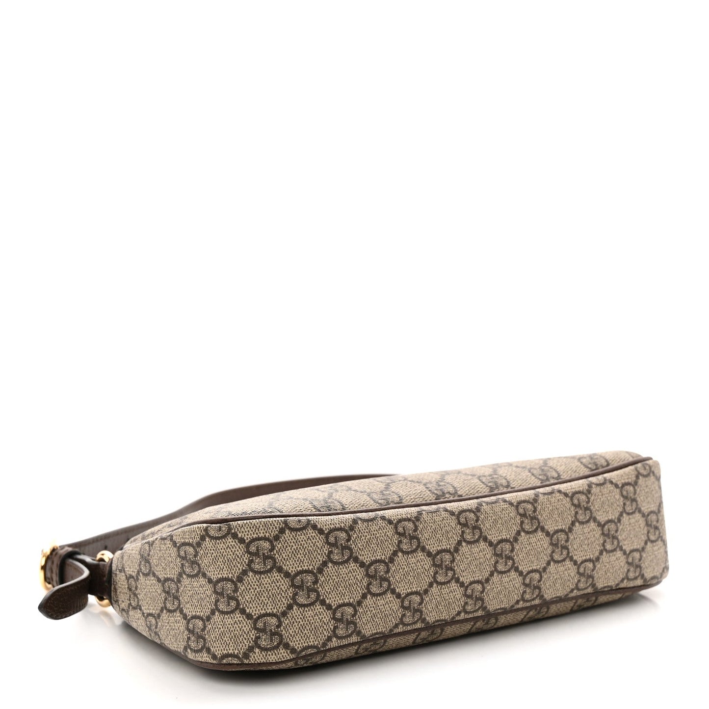 GG Supreme Monogram Textured Dollar Calfskin Small Ophidia Hobo Beige Ebony New Acero