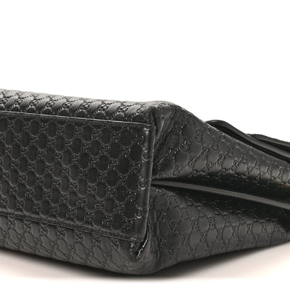 GG Grainy Calfskin Large Chain Shoulder Bag Black