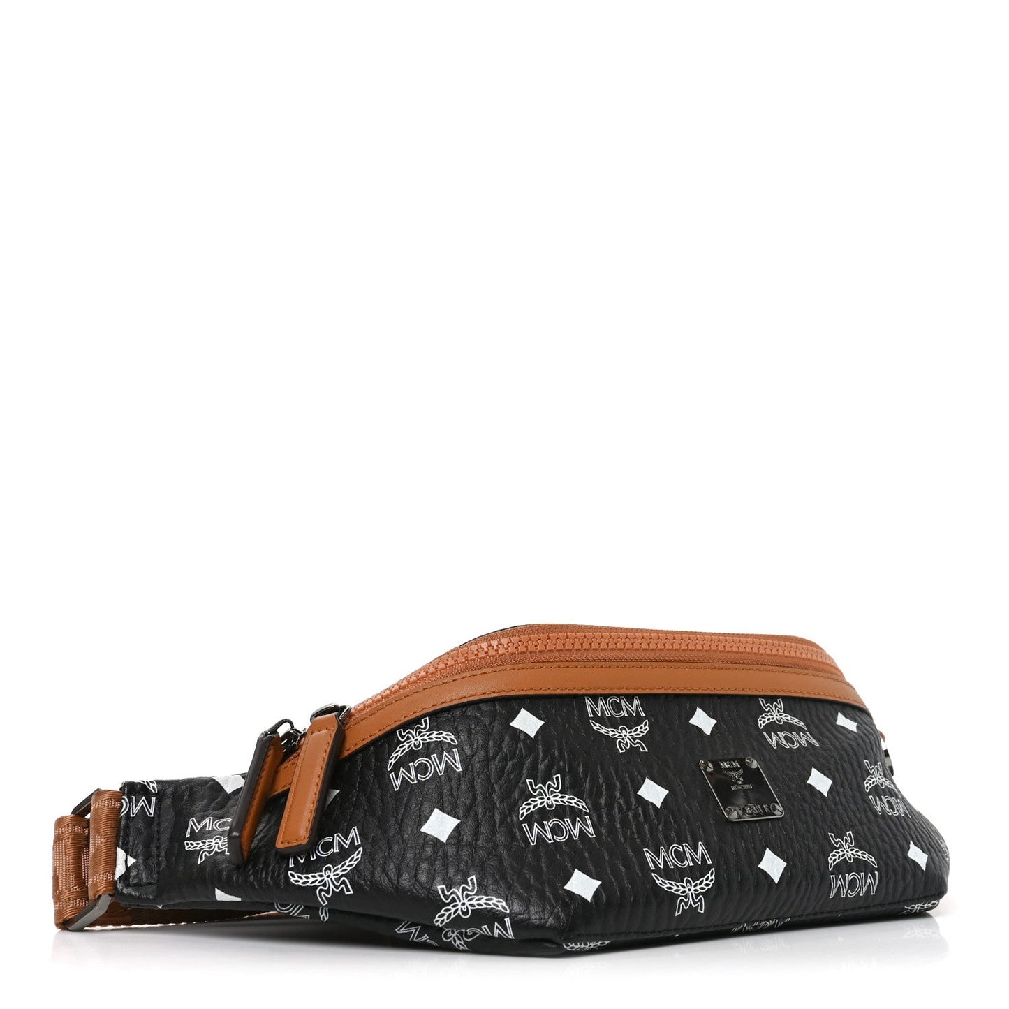 Visetos Small Fusten Belt Bag Black Cognac