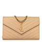 Grain De Poudre Matelasse Chevron Monogram Chain Wallet Nude Powder