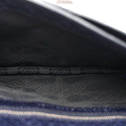 Snakeskin PS1 Pochette Clutch Blue