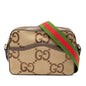 Gucci Jumbo GG Canvas Leather Shoulder Bag