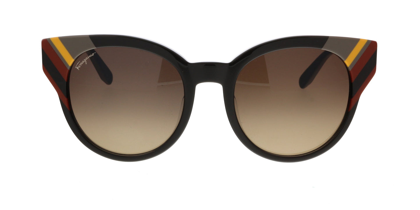Salvatore Ferragamo Dark Brown Round SF883SA 208 Sunglasses