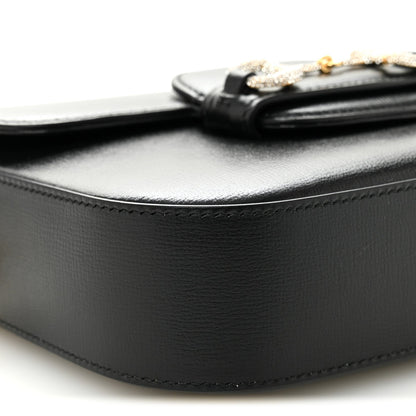Azalea Calfskin Mini Crystal Horsebit 1955 Shoulder Bag Black