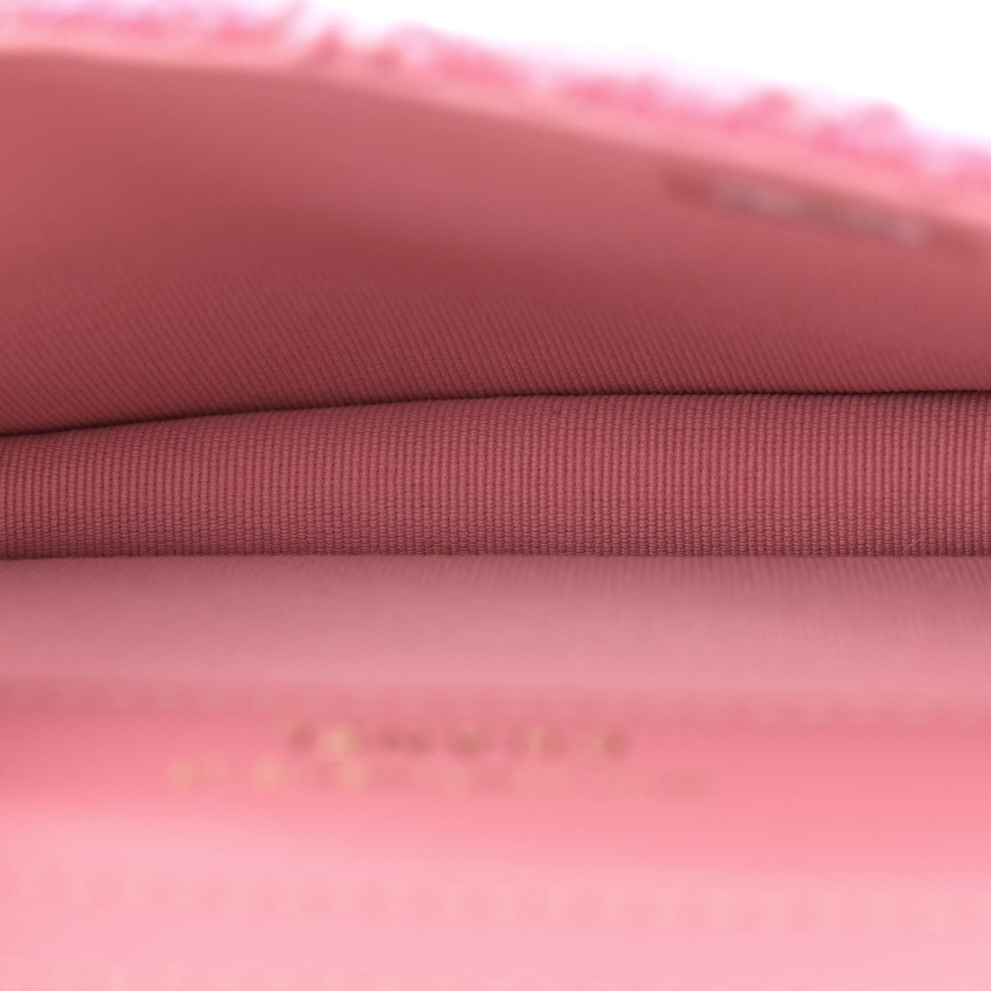 Tweed Quilted Flap Chain Waist Bag Pink