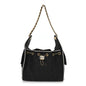 Braided Raffia Calfskin Small Chanel 25 Handbag Black White