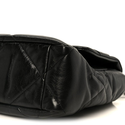 Goatskin Quilted Large Chanel 19 Flap Black