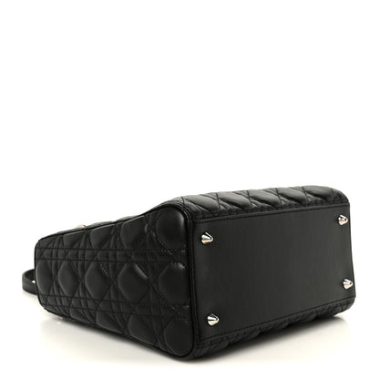 Lambskin Cannage Medium Lady Dior Black