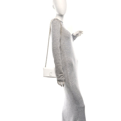 Naplak Patent Calfskin Monochrome Small Loubi54 Shoulder Bag White