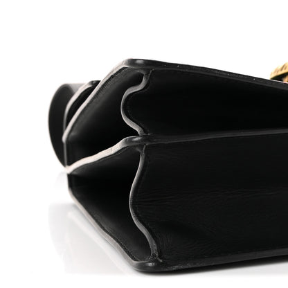 Moon Calfskin Web Large Dionysus Bamboo Top Handle Bag Black Bright Evergreen Hibiscus Red