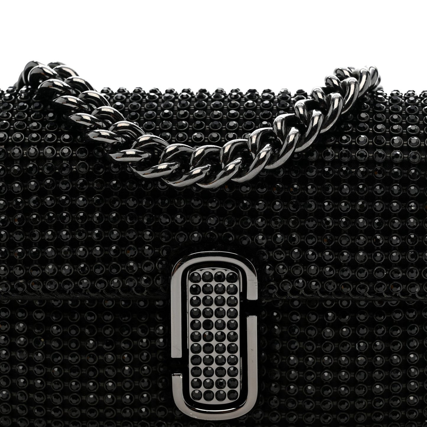 The Rhinestone J Marc Mini Shoulder Bag Black