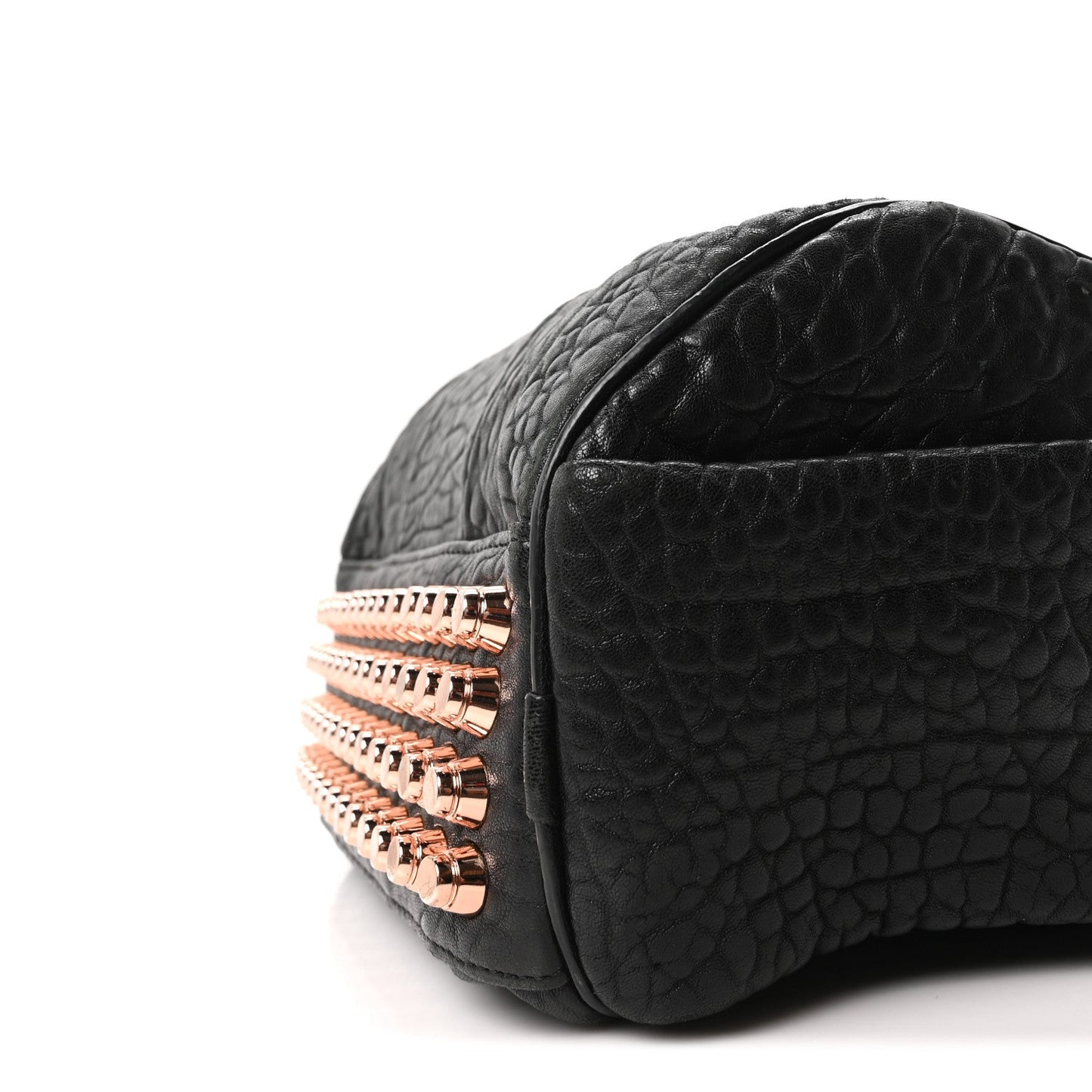 Pebbled Lambskin Rockie Black Rose Gold Hardware
