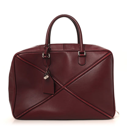 Calfskin Travel Bag Burgundy