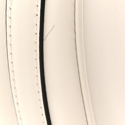 Soft Calfskin Small Arque Shoulder Bag White