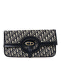 Oblique Fold Over Clutch Blue