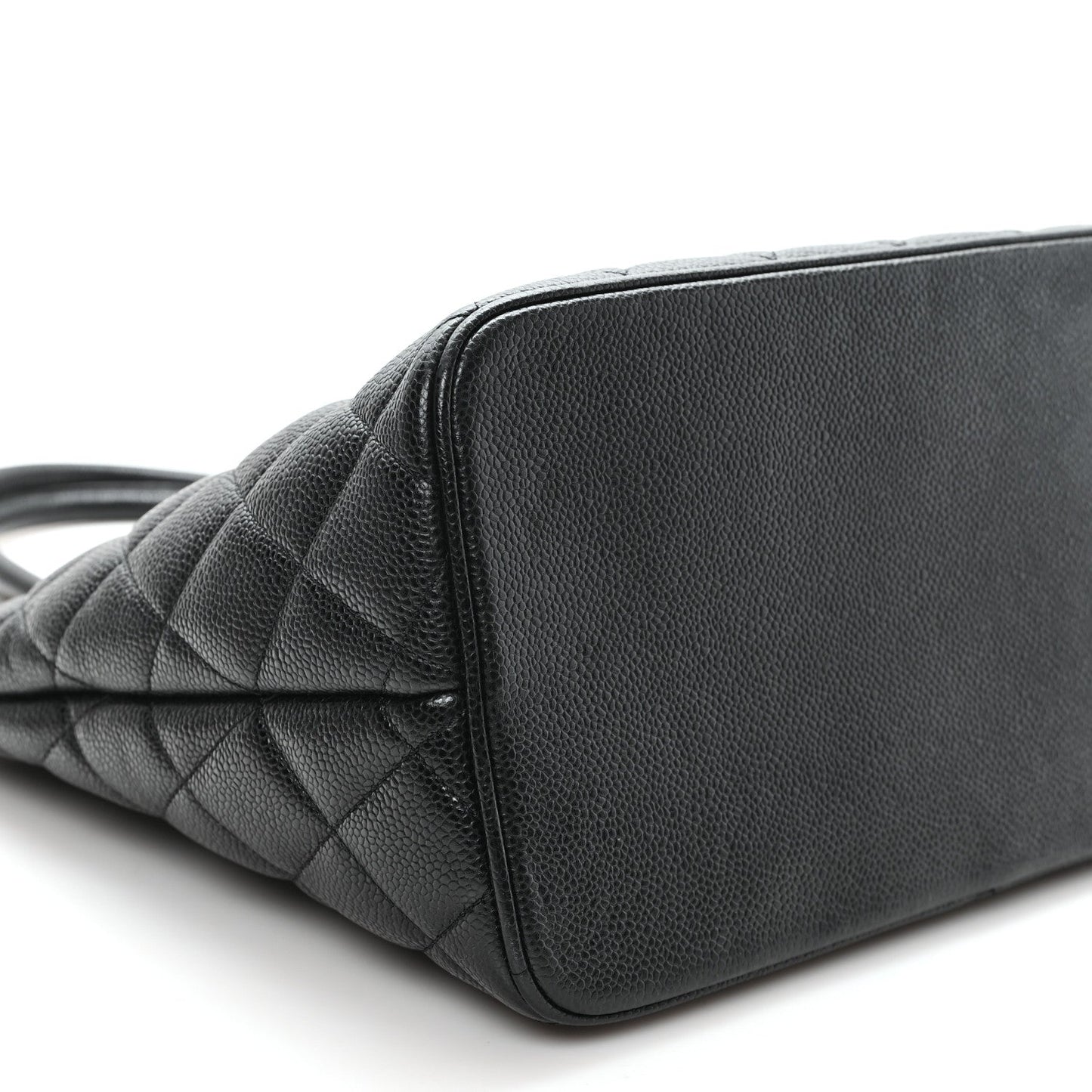 Caviar Quilted Medallion Tote Black