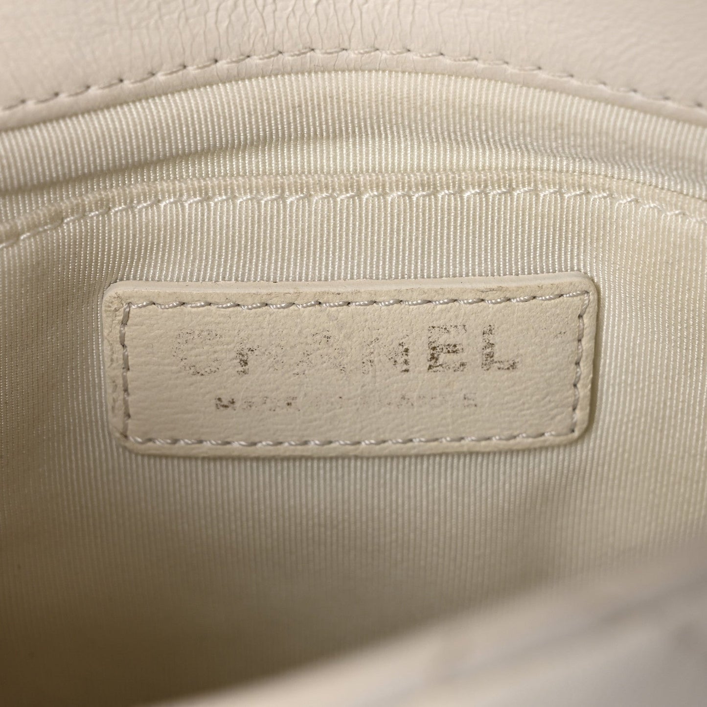 Lambskin Quilted Small My Precious Flap White