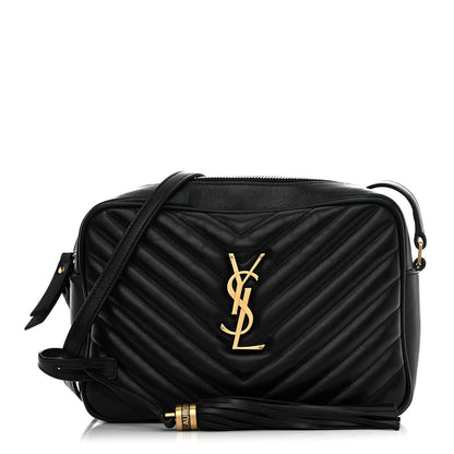 Calfskin Matelasse Monogram Lou Camera Bag Black