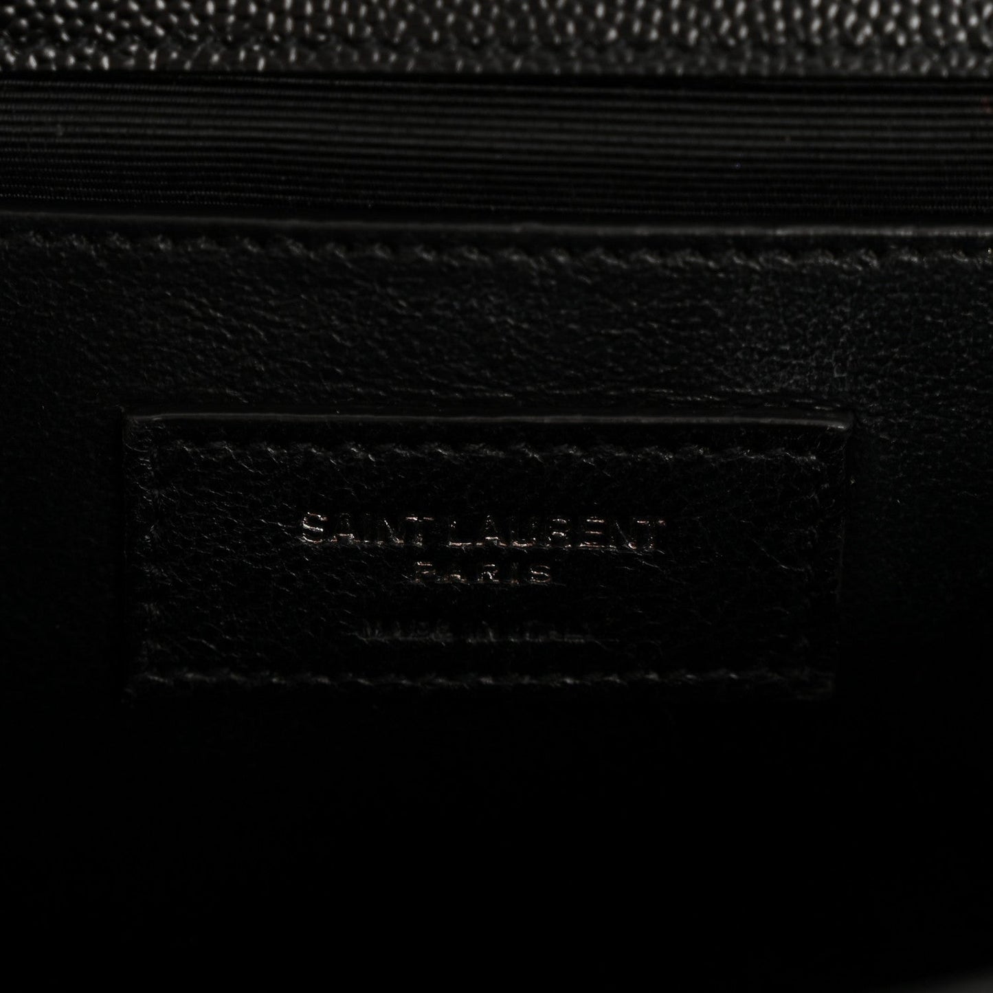 Grain De Poudre Textured Mixed Matelasse Triquilt Medium Monogram Monochrome Satchel Black