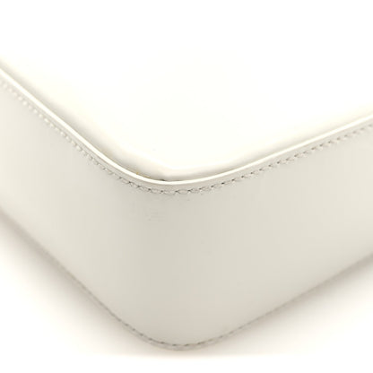 Spazzolato Triangle Small Double Handle Crossbody Tote White