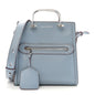 Calfskin The Short Story Shoulder Bag Blue Brown