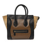 Satin Calfskin Suede Mini Tri-Color Luggage Olive