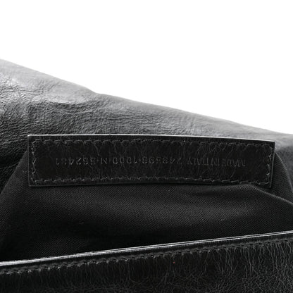 Calfskin Medium BB Soft Flap Bag Black