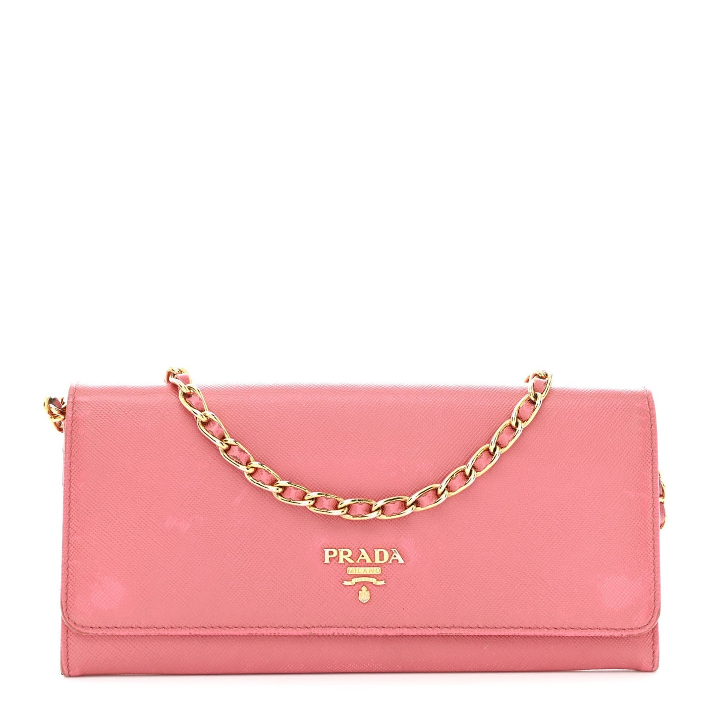Saffiano Metal Oro Chain Wallet Ibisco