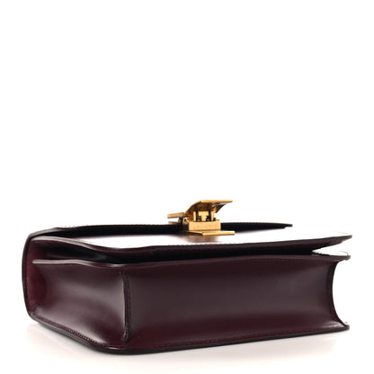 Box Calfskin Teen Classic Box Flap Bag Burgundy