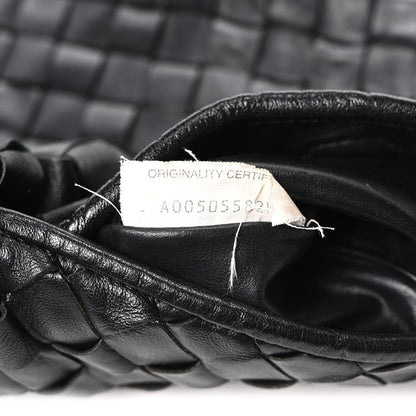 Calfskin Intrecciato Small Hop Black