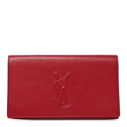 Calfskin Monogram Large Belle De Jour Clutch Red