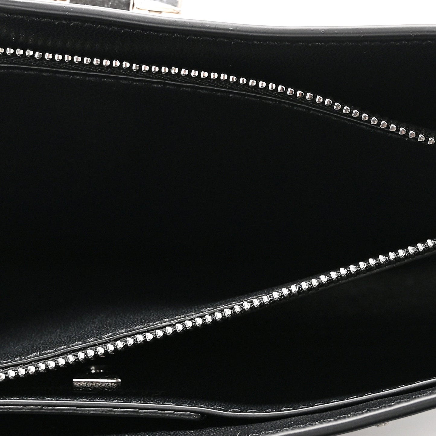 Calfskin Studded Trifolio Shoulder Bag Black