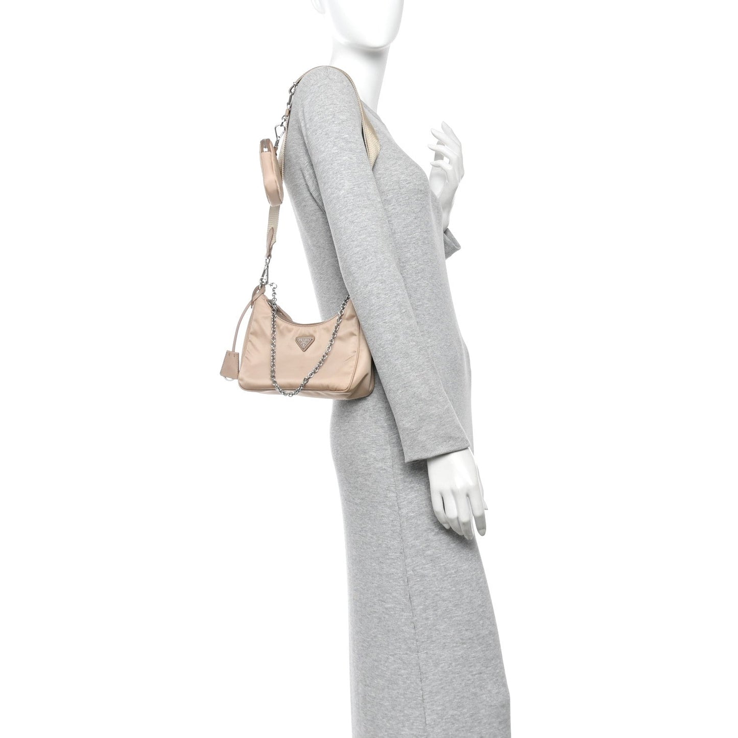 Tessuto Saffiano Re-Edition 2005 Shoulder Bag Cammeo