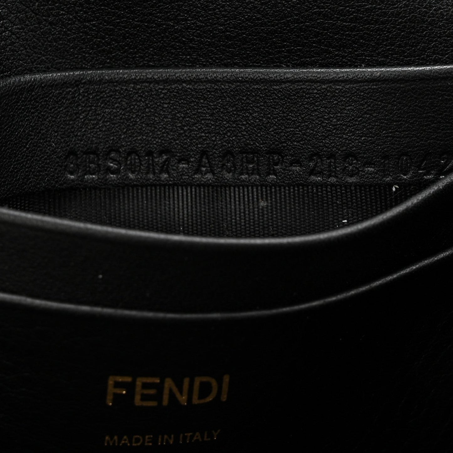 Shearling Vitello Dolce Macro FF 1974 Mini Baguette Tobacco Black