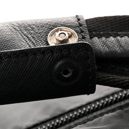 Tessuto Nylon Saffiano Carry On Travel Bag Black