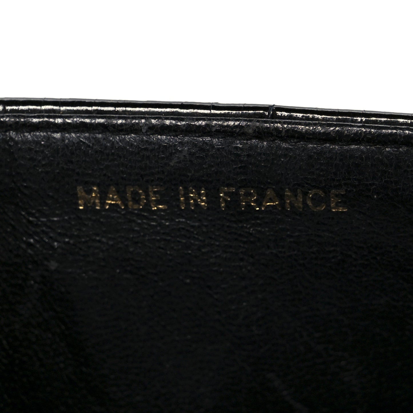 Patent Vertical Quilt Small Flap Black