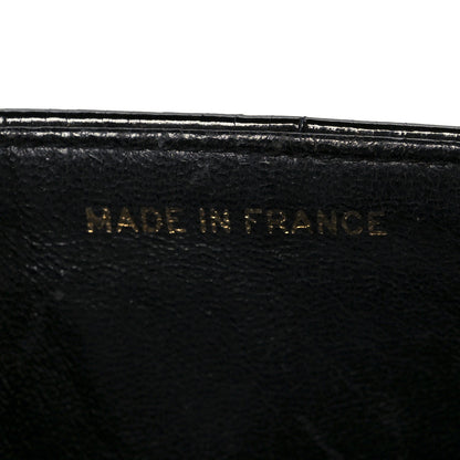 Patent Vertical Quilt Small Flap Black