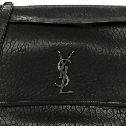 Grained Lambskin Monogram Large Niki Chain Satchel Black