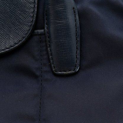 Tessuto Nylon Saffiano Shopping Tote Navy