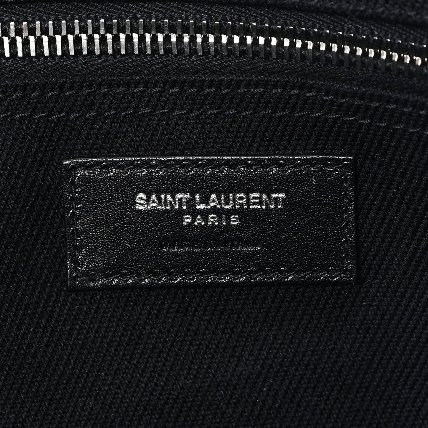 Linen Calfskin Rive Gauche Tote Black