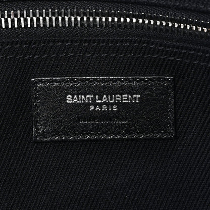 Linen Calfskin Rive Gauche Tote Black