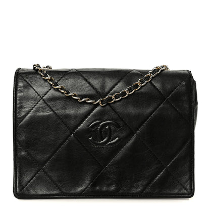 Lambskin Quilted Diamond CC Flap Black