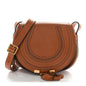 Grained Calfskin Small Marcie Saddle Bag Tan