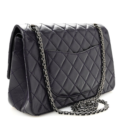 Aged Calfskin Quilted 2.55 Reissue 226 Flap Purple