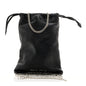 Nappa Starlight Crystal Fringe Trick Pouch On Strap Black