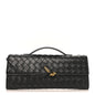 Nappa Intrecciato Long Andiamo Top Handle Clutch Black