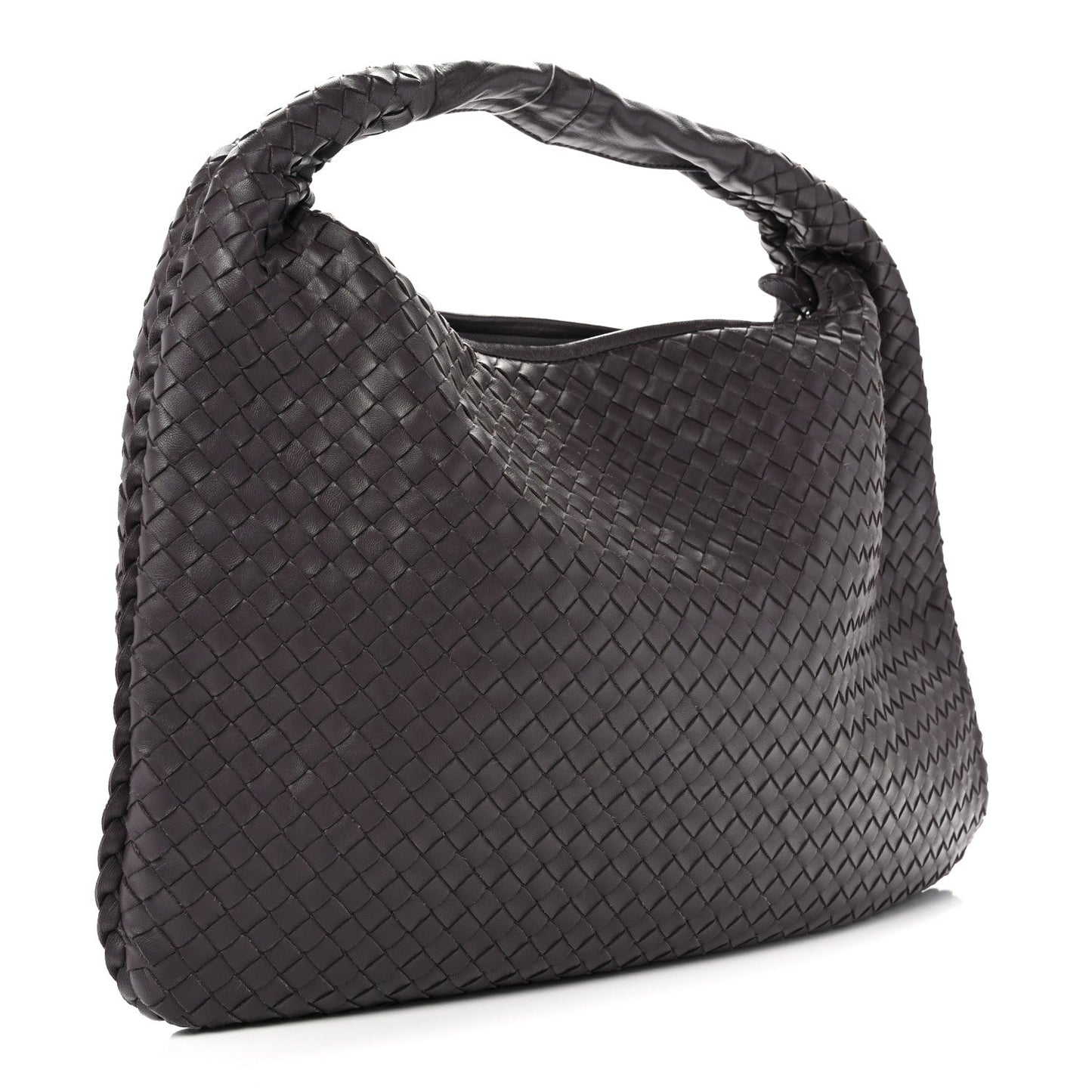 Nappa Intrecciato Large Veneta Hobo Ebano